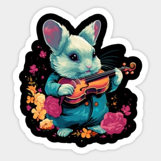 Chinchilla Playing Violin Sticker